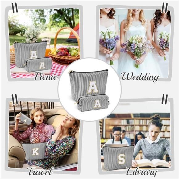 Makeup Bag for Girls Teen Black - Picture 5 of 6